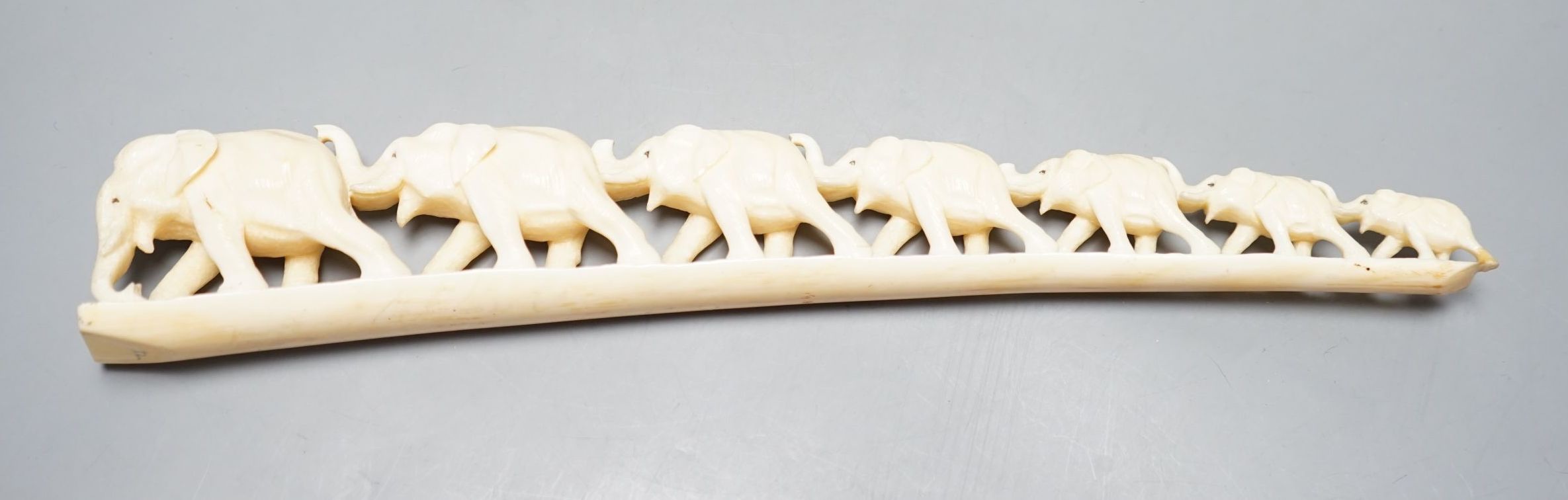A Japanese Meiji period elephant bridge and a similar elephant tower, tower, 21 cms high.